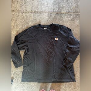 Carhartt Men’s Long-Sleeve Pocket T-Shirt in Black NWOT